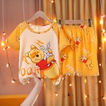 Детская пижама, футболка + шорты, принт &quot;Винни Пух&quot;, цвет желтый