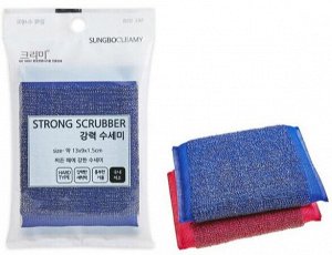 Губка для посуды и овощей Sungbo Cleamy Clear Scrubber с металлической нитью особо жесткая 1шт Корея