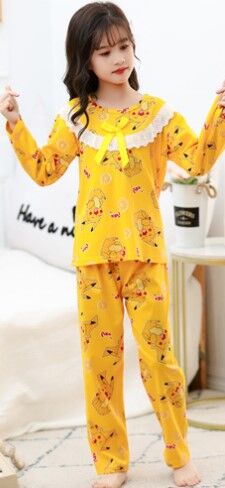 Детская пижама, кофта с воротничком + брюки, принт &quot;Пикачу&quot;, цвет желтый
