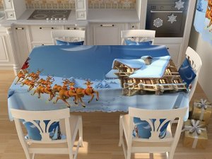 Фотоскатерть Дед мороз и снегурка 111