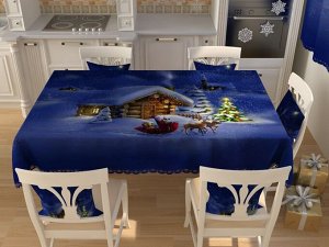 Фотоскатерть Дед мороз и снегурка 218