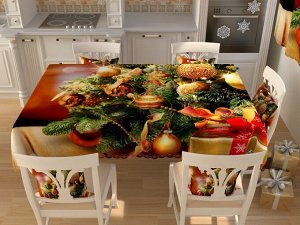 Фотоскатерть Дед мороз и снегурка 11