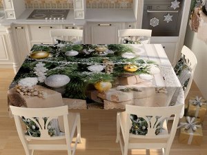 Фотоскатерть Дед мороз и снегурка 19