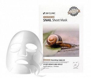 Маска тканевая 3W Clinic Essential Up Snail Sheet Mask 25мл Корея