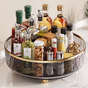 Вращающийся органайзер для кухни, круглый органайзер для специй и приправ, 1 шт., 27 х 7 см.