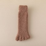 Женские однотонные флисовые носки с пальчиками