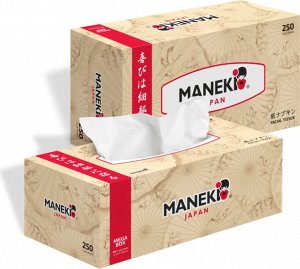 Салфетки бумажные Maneki Kabi 2 слоя 250 шт