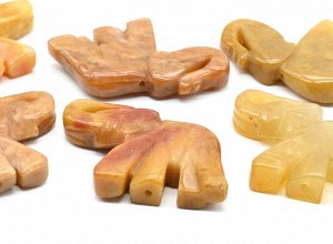Бусины из кварца Слоник 45*35мм цв.желтый