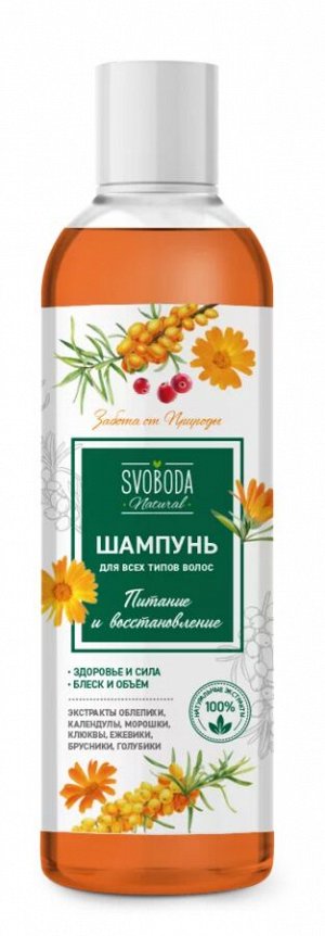 Подарочный набор SVOBODA Natural " ПИТАНИЕ И ВОССТАНОВЛЕНИЕ" Шампунь+маска д/волос /6/ 1591592