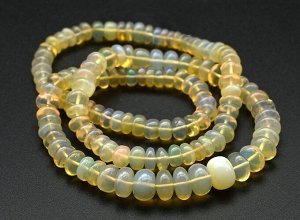 Бусины из Опала рондель на увеличение 41,5см, 132 бусины, 14,4г