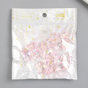 Бусина пластик для творчества "Мишка" розовая 3,1х3х1,5 см