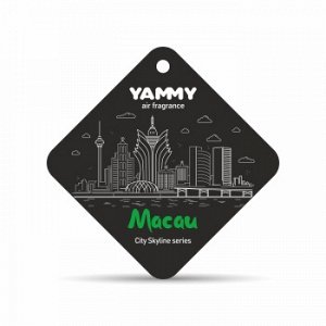 Ароматизатор подвес. сити "Yammy" картон с пропиткой Квадрат "Macau"