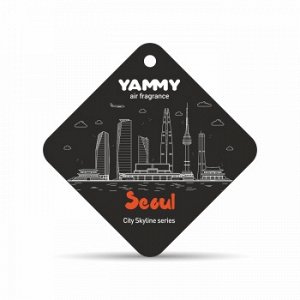 Ароматизатор подвес. сити "Yammy" картон с пропиткой Квадрат "Seoul" (1/200) CSP02