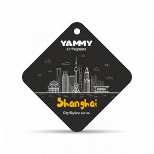 Ароматизатор подвес. сити "Yammy" картон с пропиткой Квадрат "Shanghai"