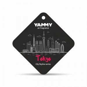 Ароматизатор подвес. сити "Yammy" картон с пропиткой Квадрат "Tokyo" (1/200)