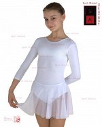 Гимнастический купальник Г 33-301 ХБ/ПА белый