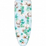 &quot;НИКА&quot; Чехол для гладильной доски &quot;Haushalt cotton flower&quot;антипригарный с поролоном 130х42см HPR1/CF