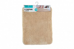 Коврик меховой 45х60см, противоскользящий, цв.бежевый