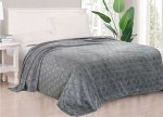 Плед Cleo Home &quot;Magnolia&quot; 180х200см, велсофт, цв.серый 180/002-MAG