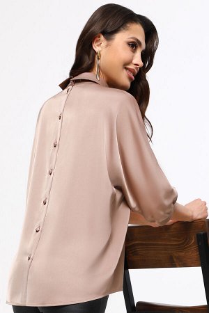Блузка светло-коричневая с цельнокроеным рукавом