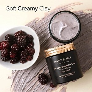 Mary&May Антиоксидантная глиняная маска с ежевикой Blackberry Complex Glow Wash Off Pack 125 г
