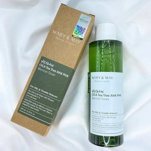 Mary&May Успокаивающий тонер для проблемной кожи A PHA Blemish Toner Vegan CICA Tea Tree AH 200 г