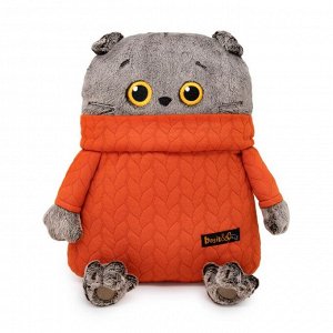 Мягкая игрушка-подушка «Кот в свитере с косами», 32 см