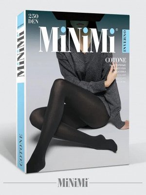 MINIMI COTONE 250 колготки женские теплые эластичные из хлопка