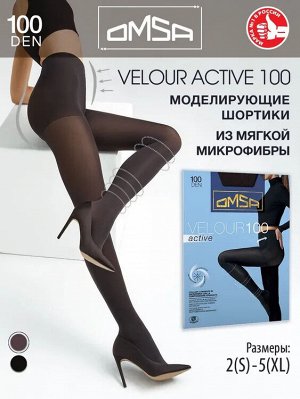 OMSA Velour Active 100 теплые колготки женские с поддерживающими шортиками и распределенным давлением