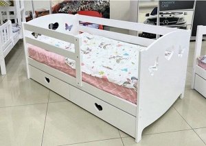 Детская кровать "Эко-9" 160*80 см МДФ c бортиком и ящиками
