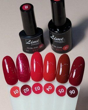 Гель-лак LUX LIME RED серия 5 мл, 08