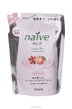 71591 &quot;Naive&quot; Шампунь для сухих волос восст. &quot;Naive - экстракт персика и масло шиповн.&quot; (смен) 400 м