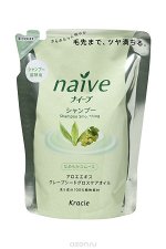 71592 &quot;Naive&quot; Шампунь для норм. волос восст. «Naive  - экстракт алоэ и масло виноград. (смен.),400 м