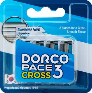 * ' DORCO Кассеты для бритья Pace CROSS 3, с 3 лезвиями для станка CROSS  (4 шт) # §