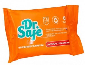 Влажные салфетки Dr.Safe антибактериальные с экстрактом ромашки 15шт