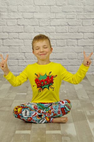 Пижама детская "Хлопушка" (жёлтый)