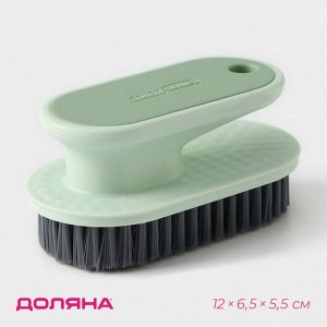 Щётка утюжок для уборки Доляна «Стиль», пластик, 12*6,5*5,5 см, цвет мятный