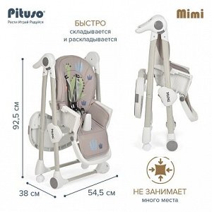 Стульчик для кормления ребенка Pituso Mimi Dino бежевый