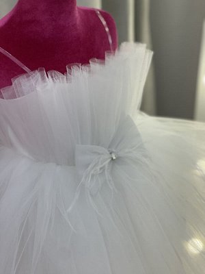 Платье Монамур на прозрачных лямках (юбка в пол)