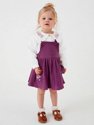 Детский сарафан с цветами, цвет фиолетовый