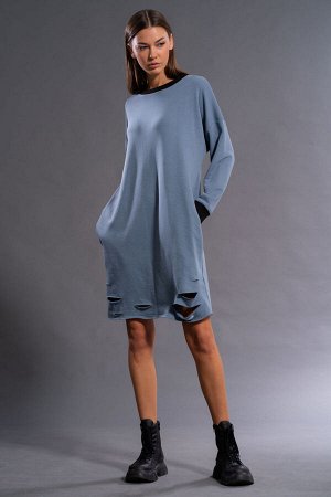 Платье Kivviwear 413501 дымчатый голубой