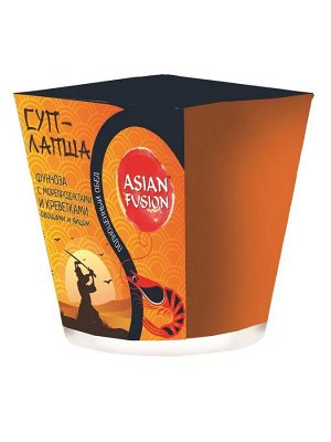 Суп-лапша ASIAN FUSION Фунчоза с морепрод, кревет., овощами и яйцом (картон 73г*8)