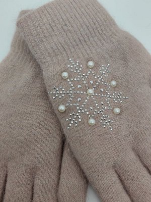 Перчатки женские из ангорки с меховым подкладом