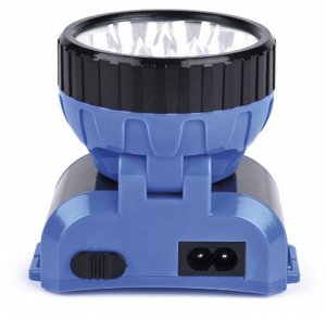 Налобный фонарь аккумуляторный  1ВТ + 8 LED Smartbuy, синий (SBF-25-B)