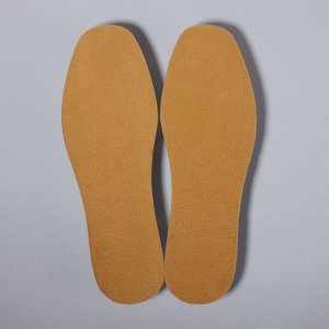 Стельки для обуви, утеплённые, универсальные, 25-39 р-р, 25,5 см, пара, цвет коричневый