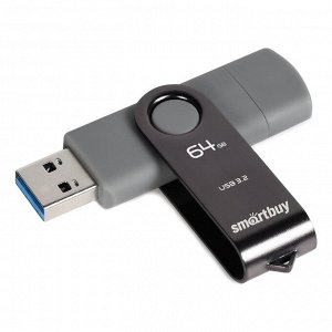 Флешка USB 3.0/3.1 накопитель 064GB Twist Dual Type-C/Type-A (SB064GB3DUOTWK)