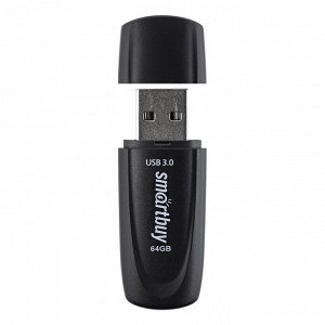 Smartbuy Флешка USB  64 Гб,  3.0/3.1 карта-память(накопитель) Scout Black (SB064GB3SCK)