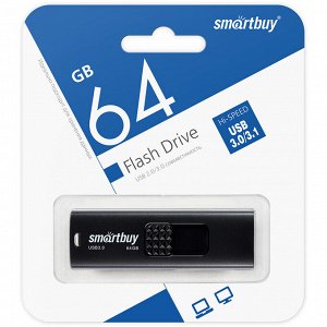 Флешка память USB 64 Гб UFD 3.0 накопитель Fashion Black (SB064GB3FSK)