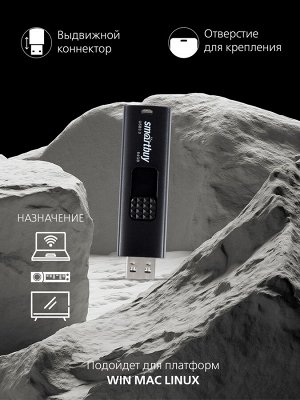 Флешка память USB 64 Гб UFD 3.0 накопитель Fashion Black (SB064GB3FSK)