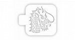 Трафарет голова дракона 9*9 см